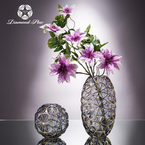 

vases european style ornamental coloured glass vase living room decoration