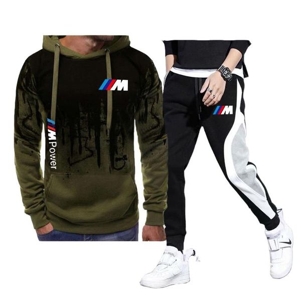 

jogging clothing brand men's entertainment suits sportswear autumn and winter hoodies pants fitness casual, Black;red