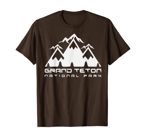 

grand teton national park retro t-shirt, White;black