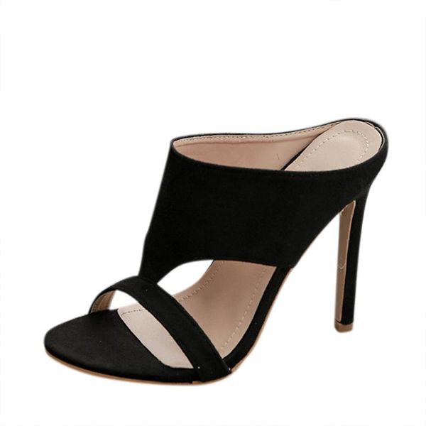 

sandals 2021 summer refreshing shoes fashion sandal for women's big size hollow super high heel, Black