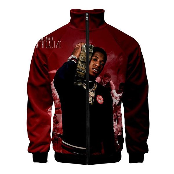 

men's jackets trendy rap youngboy never broke agai 3d zipper raglan windbreaker men/boys stand collar long sleeve clothes, Black;brown