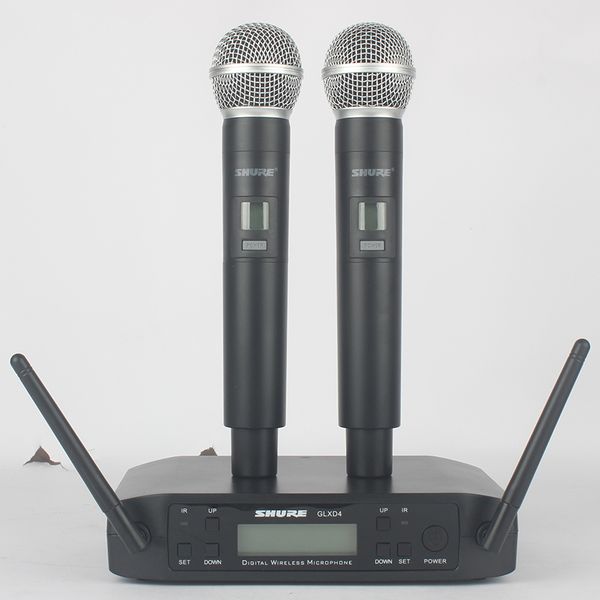 Microfono Wireless G-MARK GLXD4 Sistema professionale UHF Microfono dinamico Frequenza automatica 80M Party Stage Host Microfoni per chiesa