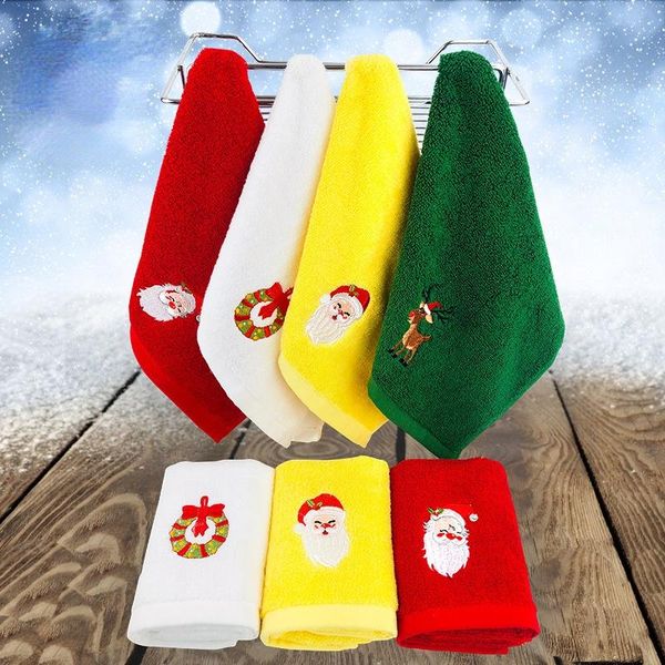 

towel 4pc year gifts christmas cotton face 4 styles red santa household items