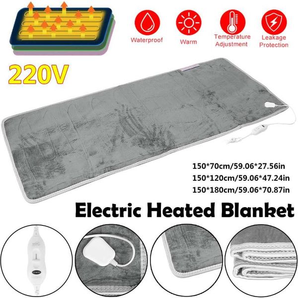 

blankets 3/2/1 person 220v 110v bed electric heated blanket heating mat winter warmer thermostat carpet single double bedroom carpets