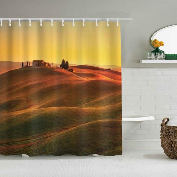 

shower curtain italian rural landscape of european mediterranean old house in countryside farm waterproof bath curtains hooks