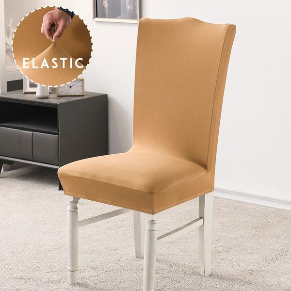 

solid color chair cover spandex for dining room elastic material modern slipcovers furniture kitchen wedding banquet covers