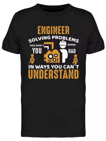 

engineer graphic design tee men's -image by shutterstock, White;black