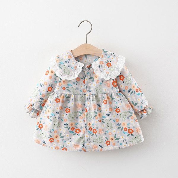 

girl's dresses fashion kids clothes fall little girls costume flower lace long sleeve shirt cute korean toddler children blouse1, Red;yellow