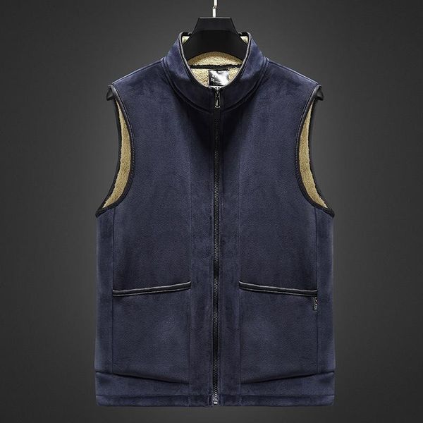 

men's vests men jacket vest 2021 autumn winter coat warm sleeveless casual fleece thermal plus size, Black;white