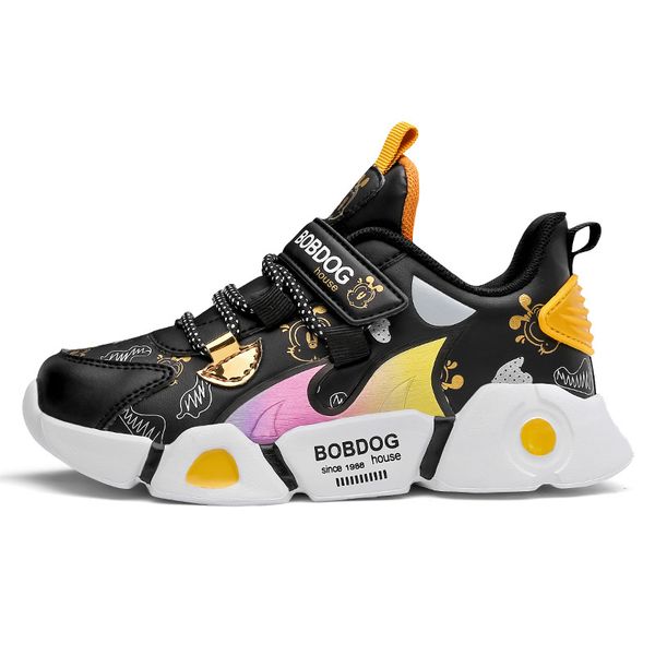 

new winter children sports shoes for boys sneakers boys shoes child trainers casual breathable mesh kids shoes girls, Black