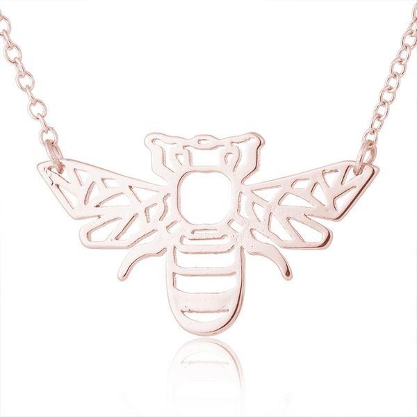 

pendant necklaces stainless steel 2021 simple fashion jewelry on the neck cute little bee women gold chain pendants, Silver