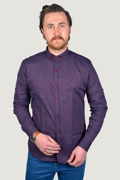 

male shirt 8y-37642-014 burgundy men's tracksuits, Gray