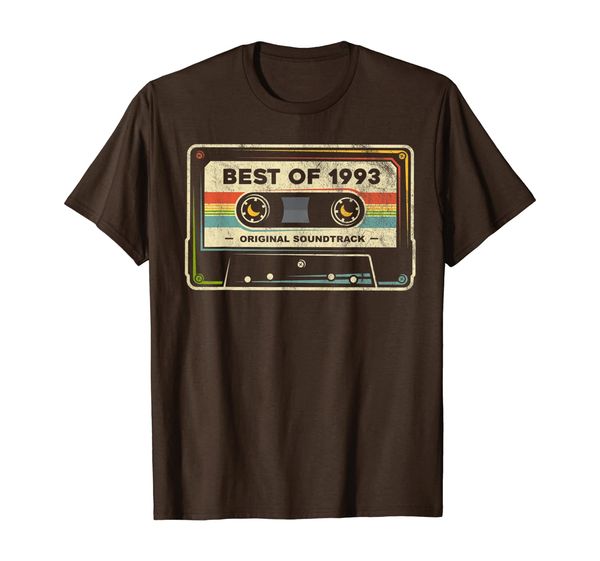 

retro of 1993 mixtape vintage 26th birthday cassette t-shirt, White;black