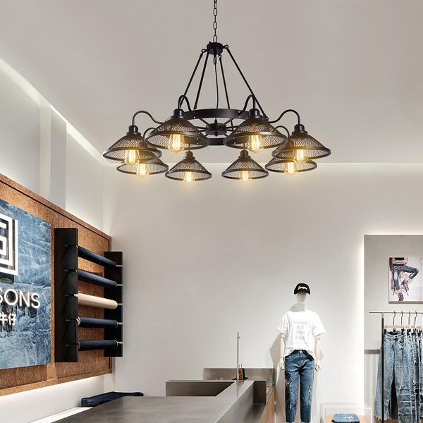 

pendant lamps american retro restaurant bedroom creative minimalist industrial style bar counter milk tea shop personality chandelier