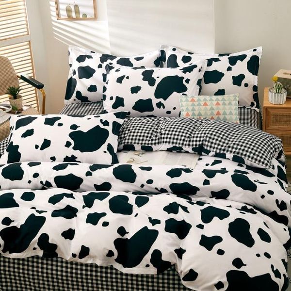 

bedding sets duvet cover set 3/4 pieces black and white dot simple style bedclothes include bed sheet pillowcase comforteroceania
