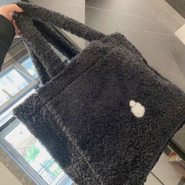 

prad women pa designer terry tote bag luxurys designers bags italy brand milano printed lambswool fur totes handbags woolen large capacity s