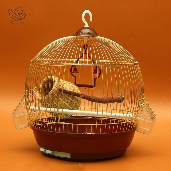 

bird cages large stainless steel tiger skin parrot nest cage electroplating starling wrought iron house fine workmanship