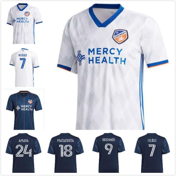 

fc cincinnati 2021 2022 mls dynami soccer jersey home kit 21 22 camisetas kubo brenner locadia amaya matarrita football shirts uniform, Black;yellow