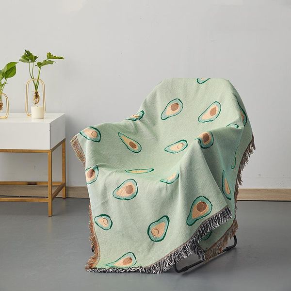 

blankets fashion design nordic throw blanket avocado knitted multifunctional sofa cover dust towel decor bedspread room rug