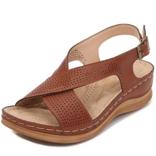 

sandals summer slope heel women's hole shoes non-slip platform large size 35-43, Black