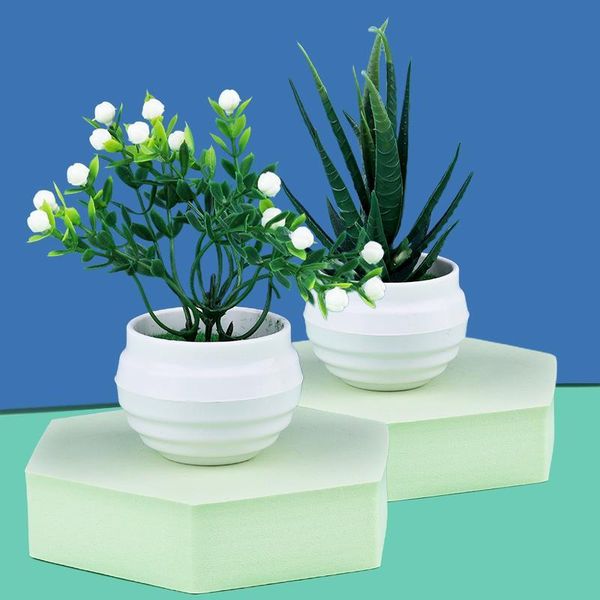 

decorative flowers & wreaths small artificial plant gypsophila aloe gladiolus with flowerpot fake plants home desk decoration grass flower