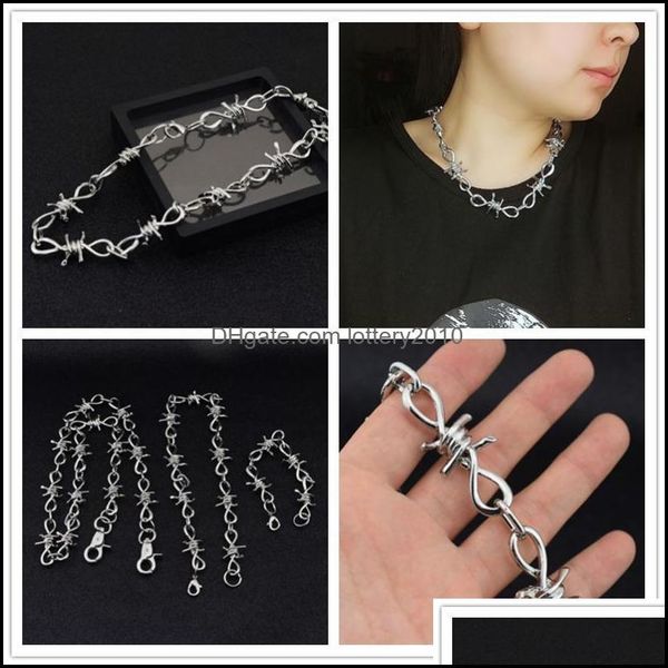 

link jewelrylink chain thorns stainless steel bracelets for women men punk jewelry hip hop necklace statement trouser personality bracelet, Black