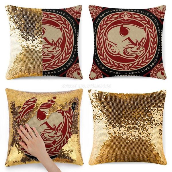 

pillow case long live rock'n'roll vintage style sequin pillowcase fashion gift for her he music and roll n retro vintag