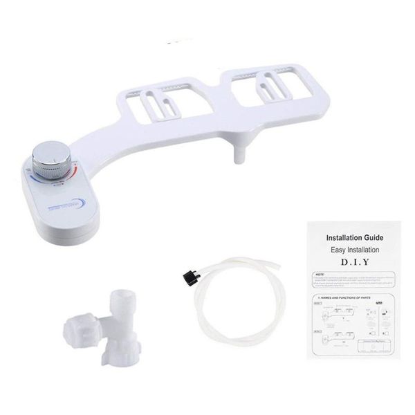 

bath accessory set smart toilet cover buwasher abs self-cleaning single cold and spray nozzle bidet body cleaner 1