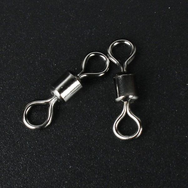 

fishing barrel bearing rolling swivel solid ring lures connector 5 size hooks