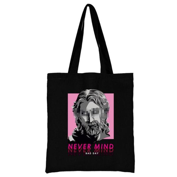 

storage bags funny printed shopping bag ladies beach travel large portable messenger shoulder environmentally friendly washable