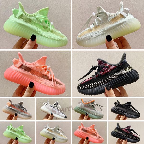 

kids shoes boys girls kany 3m reflective west yecheil static glow green clay toddler children trainers sneakers 24-35, Black