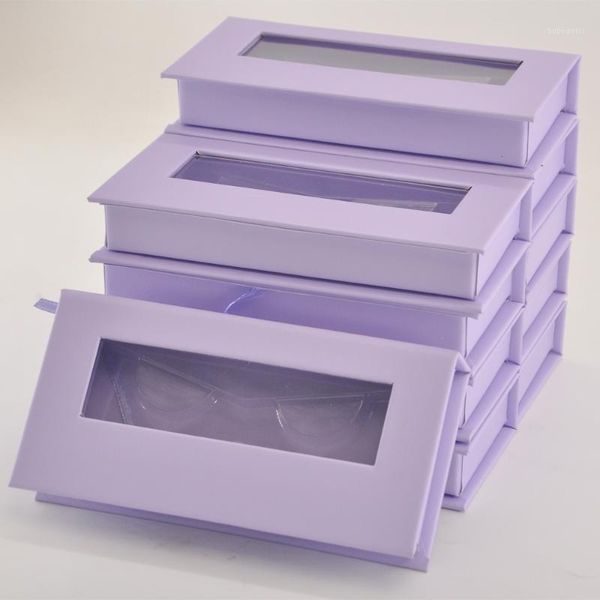 

wholesale eyelash packaging box lash boxes package custom magnetic purple 25mm faux cils tray makeup storage case bulk vendors1