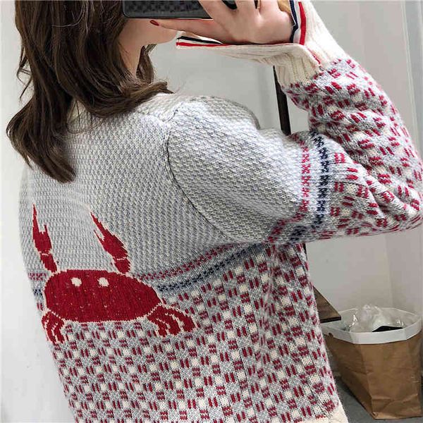 

crab button cardigan 9130 crab pullover 9128, White