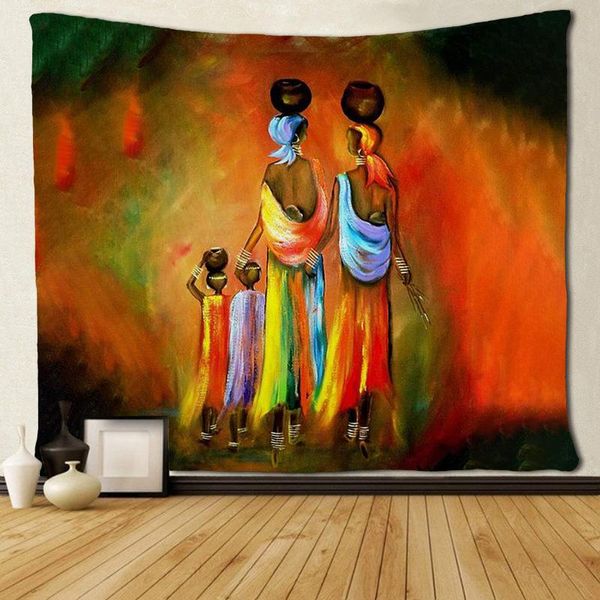 

tapestries african women and children black afro hippie art unique wall hanging