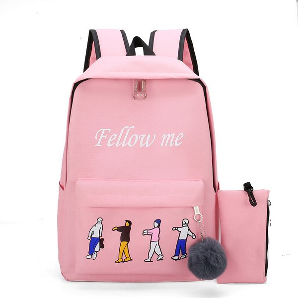 

backpack korean version female primary school qingxin high students capacity bag campus cartoon girls waterproof