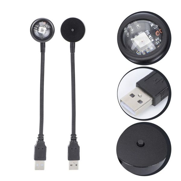 

night lights 1pc colorful usb atmosphere lamp projection decorative light