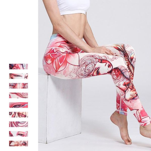 

urgot constellation print yoga pants high waist sport fitness pant women gym workout running leggings female sports trousers outfits, White;red