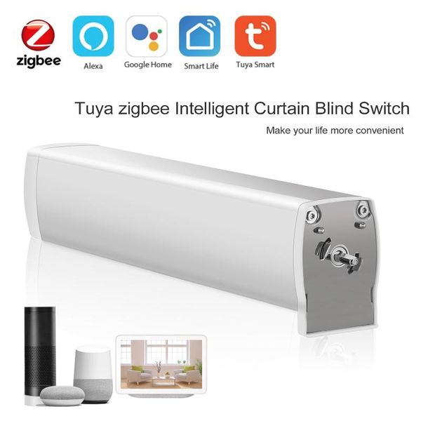 

tuya zigbee/tuya wifi intelligent curtain blind switch electric motorized roller compatible with alexa google assistant smart home control