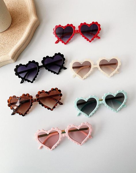 

caps & hats infant boys girls sunglasses solid love pattern sun glasses kid eyeglasses beach eyewear 6 colors, Yellow