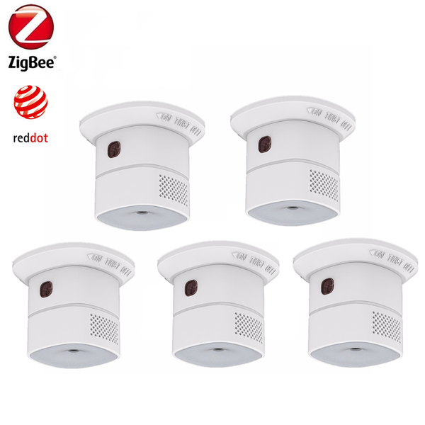 

alarm systems 5pcs zigbee3.0 carbon monoxide detector co gas sensor control work with smartthing conbee stick zigbee gateway/hub