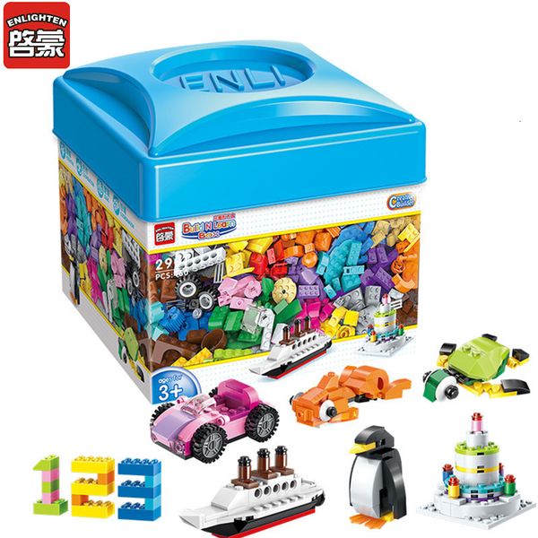 

460pcs diy building blocks enlighten 2901 creative classic juguete gift plastic bricks city toys for children boys girls 1008