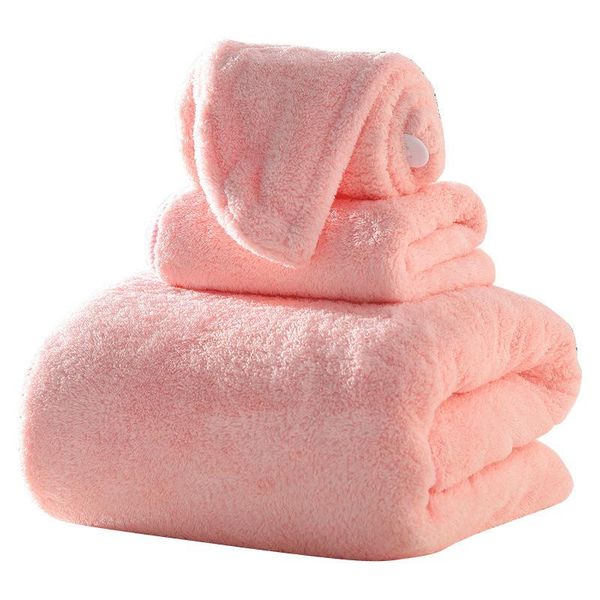 

towel water absorbent bath cap three piece set of female student dormitory household quick