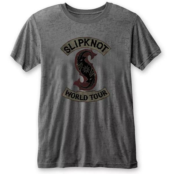 

slipknot world tour official burnout t-shirt men unisex, White;black