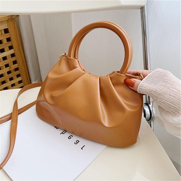

evening bags deluxe cloud gathered crossbody bag good quality soft pu leather handbag big handle makeup shoulder trends for casual
