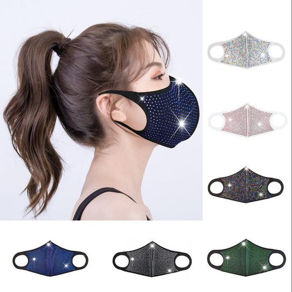 

trend, printed ice silk personalized decorative pattern black mask