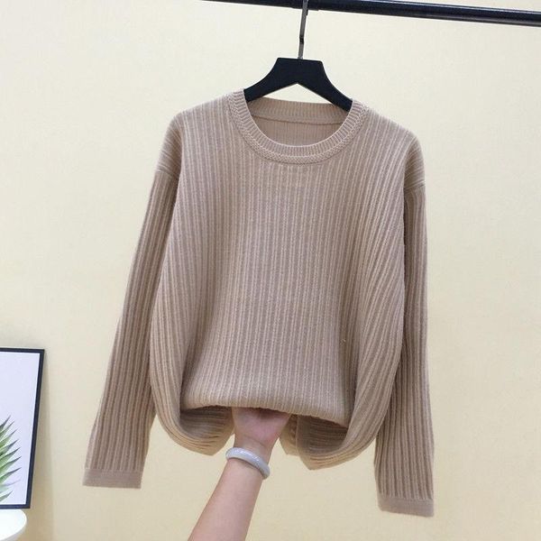 

women's sweaters ladies sweater solid color o-neck pullover woman fall winter 2021 casual korean fashion knitted long sleeve sueters de, White;black