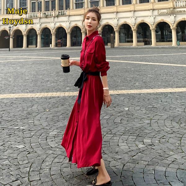 

casual dresses maje hoydsn french maxi long sleeve party dress for spring 2021 women's temperament vestidos de fiesta befree, Black;gray