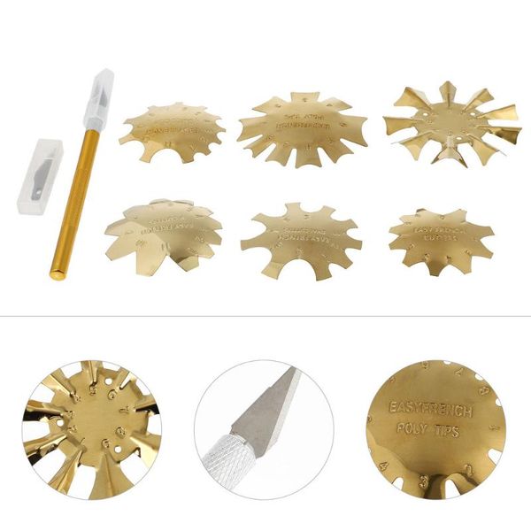 

set steel french tip cutter smile line spare blades for nail art kits