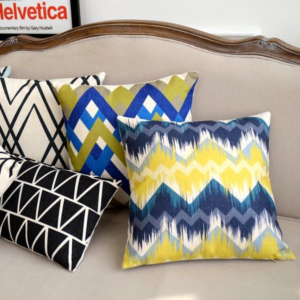 

cushion/decorative pillow nordic modern geometric striped printed pillowcase black and white cushion decorative home decor sofa throw