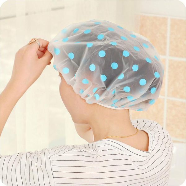 

1pcs practical cartoon shower cap women hat for baths and saunas lace with elastic band spa children protecti caps